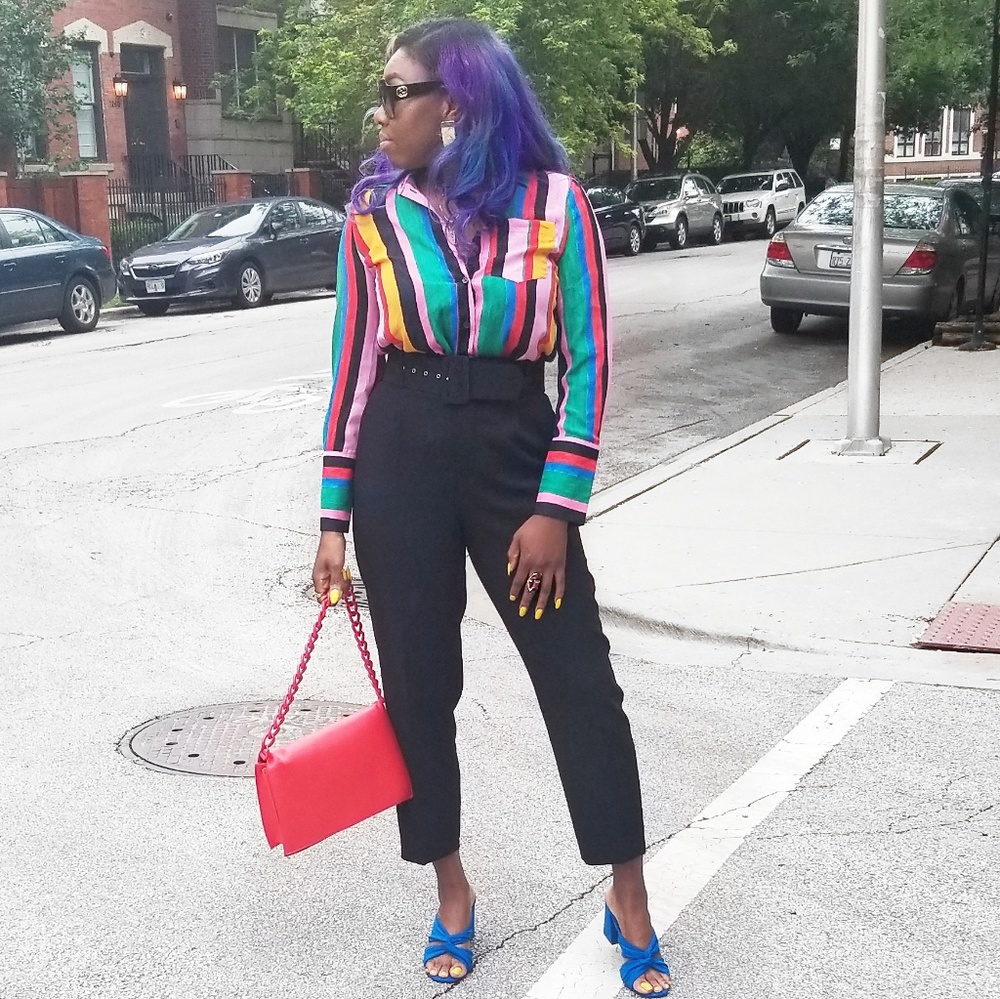 Multicolored Striped Blouse
